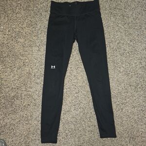 Under Armour Youth S Compression Leggings – Black Logo Waistband